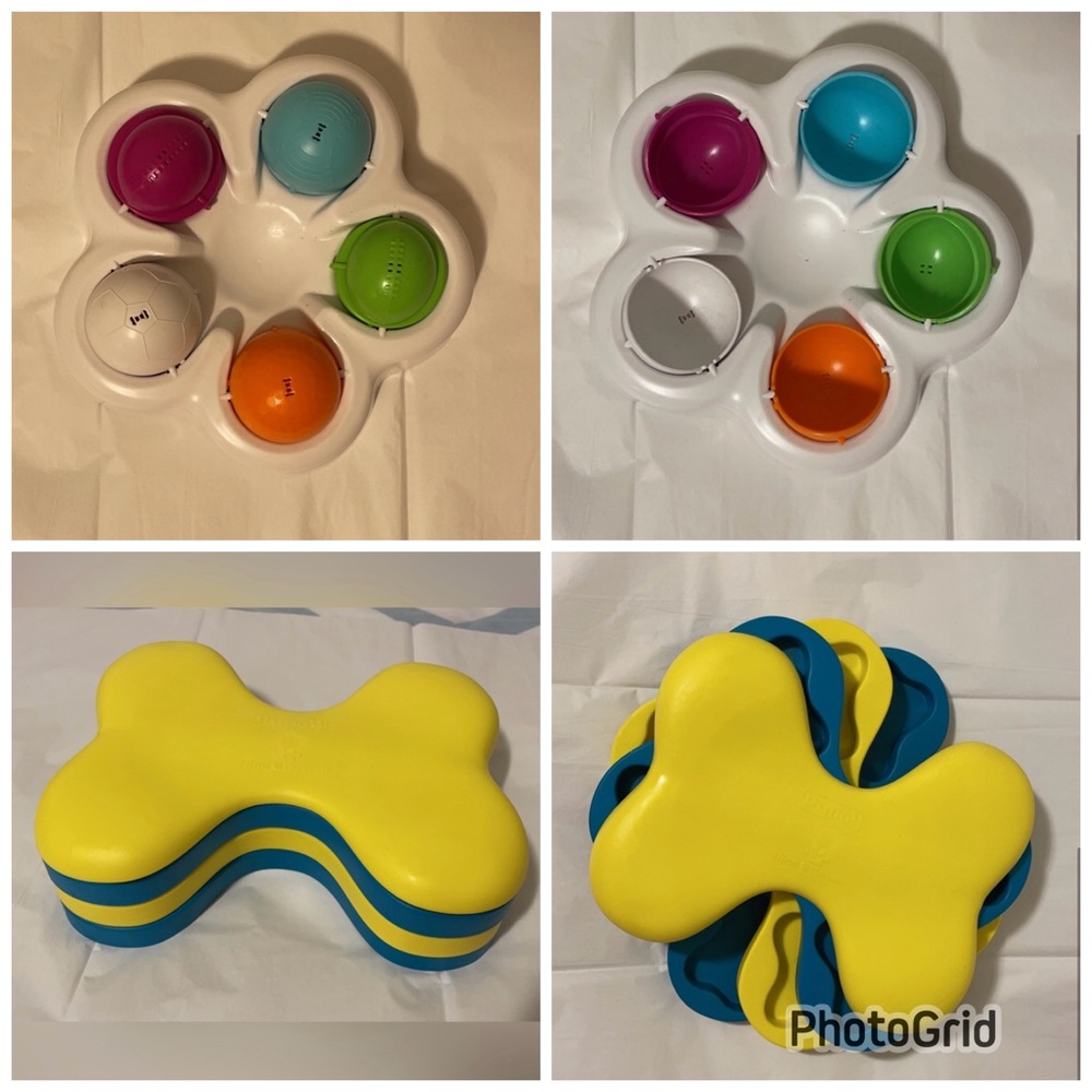 Bundle of Two dog food/treat toys
